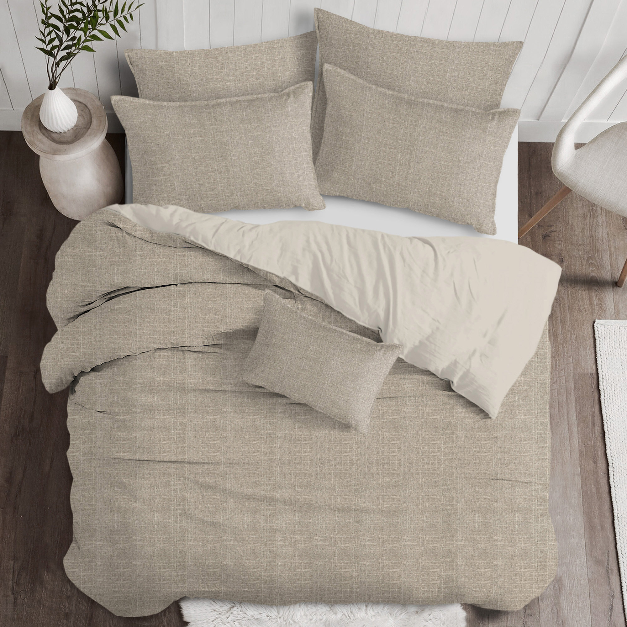 Linen comforter set discount